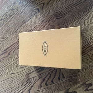 Tod’s blue suede moccasin